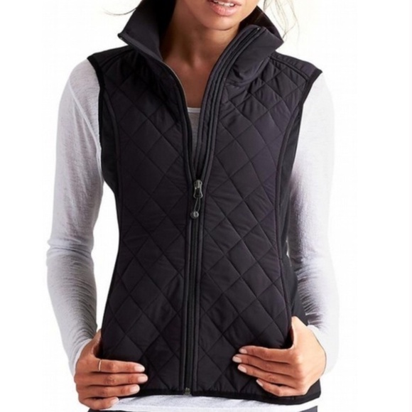 athleta black vest